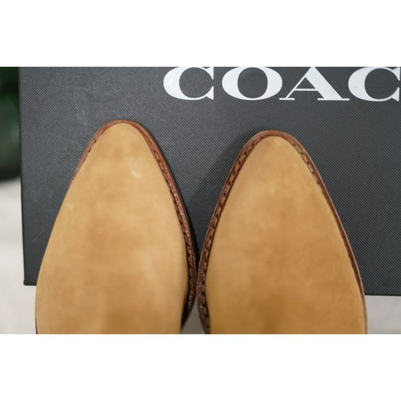 Coach Womens BOWERY Suede Pointed Toe Ankle Fashion Boots - Picture 6 of 8